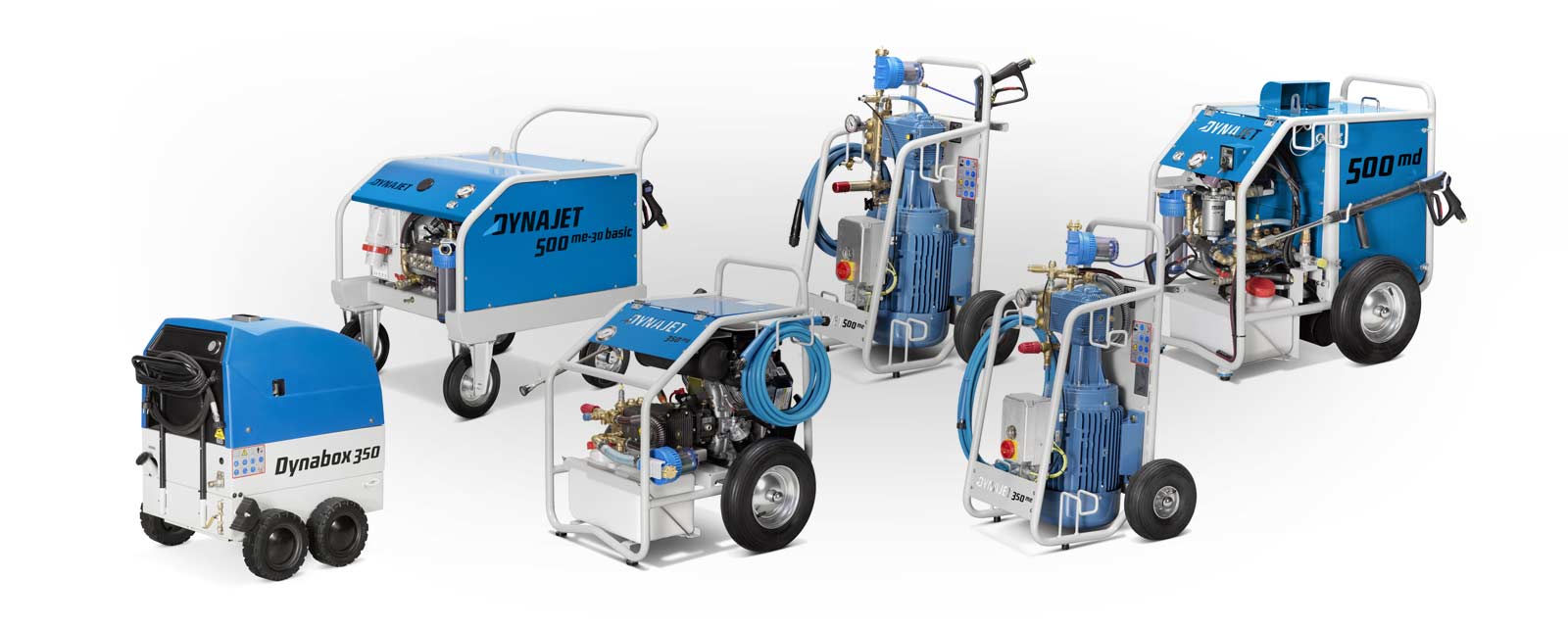 The DYNAJET trolleys with a working pressure of 150 to 1,000 bar are small, easy to transport and flexible for countless situations